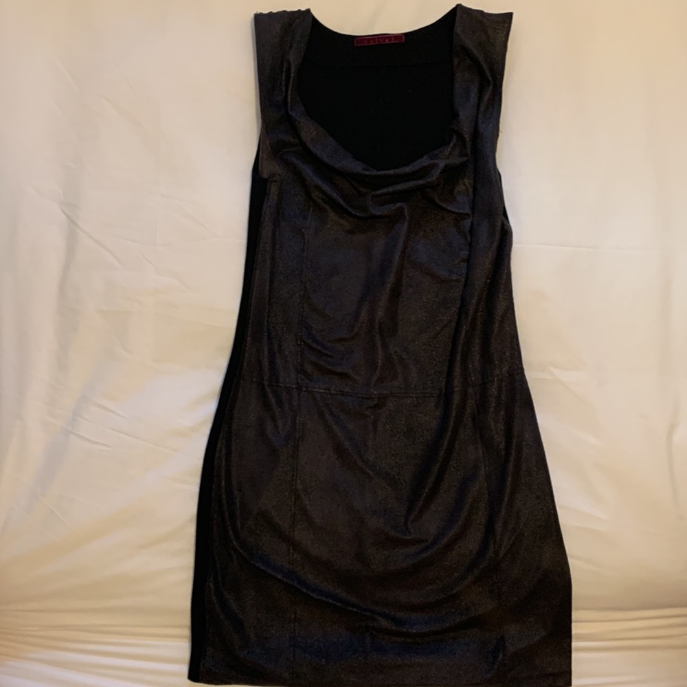 Velvet brand mini dress faux suede - worn once. Size says P -